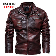 Load image into Gallery viewer, 2019 Men&#39;s Natural Real Leather Jacket Men Motorcycle Hip Hop Biker Winter Coat Men Warm Genuine Leather Jackets plus size 3XL
