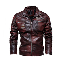 Load image into Gallery viewer, 2019 Men&#39;s Natural Real Leather Jacket Men Motorcycle Hip Hop Biker Winter Coat Men Warm Genuine Leather Jackets plus size 3XL
