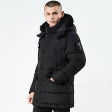 Load image into Gallery viewer, 2019 New Winter Casual Long Style Hooded Epaulet Cotton Padded Jackets Men Thick Hat Windproof Fashion Men Parka Pockets Coats
