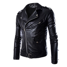 Load image into Gallery viewer, SHUJIN Brand Leather Jacket Men Autumn 2020 Casual Zipper Mens Motorcycle Leather Jacket Winter Male Slim Coat Plus Size 4XL
