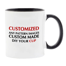 Load image into Gallery viewer, LIQU Personalized DIY photo coffee mug Multi color handle Milk Tea Cups with Custom Picture LOGO Text printing
