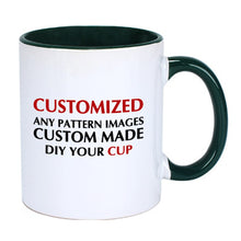 Load image into Gallery viewer, LIQU Personalized DIY photo coffee mug Multi color handle Milk Tea Cups with Custom Picture LOGO Text printing
