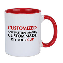 Load image into Gallery viewer, LIQU Personalized DIY photo coffee mug Multi color handle Milk Tea Cups with Custom Picture LOGO Text printing
