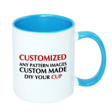 Load image into Gallery viewer, LIQU Personalized DIY photo coffee mug Multi color handle Milk Tea Cups with Custom Picture LOGO Text printing
