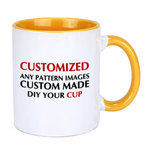 Load image into Gallery viewer, LIQU Personalized DIY photo coffee mug Multi color handle Milk Tea Cups with Custom Picture LOGO Text printing
