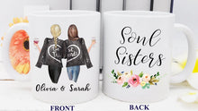 Load image into Gallery viewer, Custom Best Friend Mug, Personalized Friend Mug, BFF Mug, Bestie Mug, Mug For Friend, Friendship Mug, Soul Sisters coffee mugs
