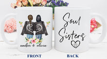 Load image into Gallery viewer, Custom Best Friend Mug, Personalized Friend Mug, BFF Mug, Bestie Mug, Mug For Friend, Friendship Mug, Soul Sisters coffee mugs
