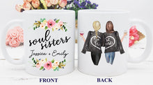 Load image into Gallery viewer, Custom Best Friend Mug, Personalized Friend Mug, BFF Mug, Bestie Mug, Mug For Friend, Friendship Mug, Soul Sisters coffee mugs
