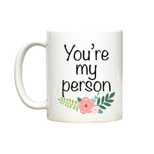 You Are My Person Grey's Anatomy Cup Procelain Tea Ceramic Coffee Mugs Beer Friend Cups Milk Cups