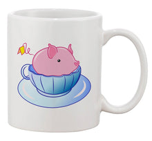 Load image into Gallery viewer, Cute Pig With Pink Bow Personalized Coffee Mug Gift for Mom 11oz
